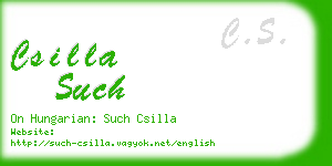 csilla such business card